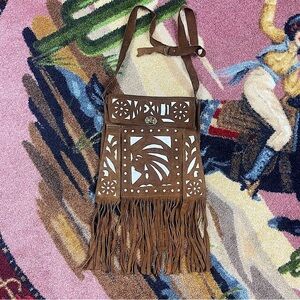 VINTAGE LEATHER FRINGE PURSE